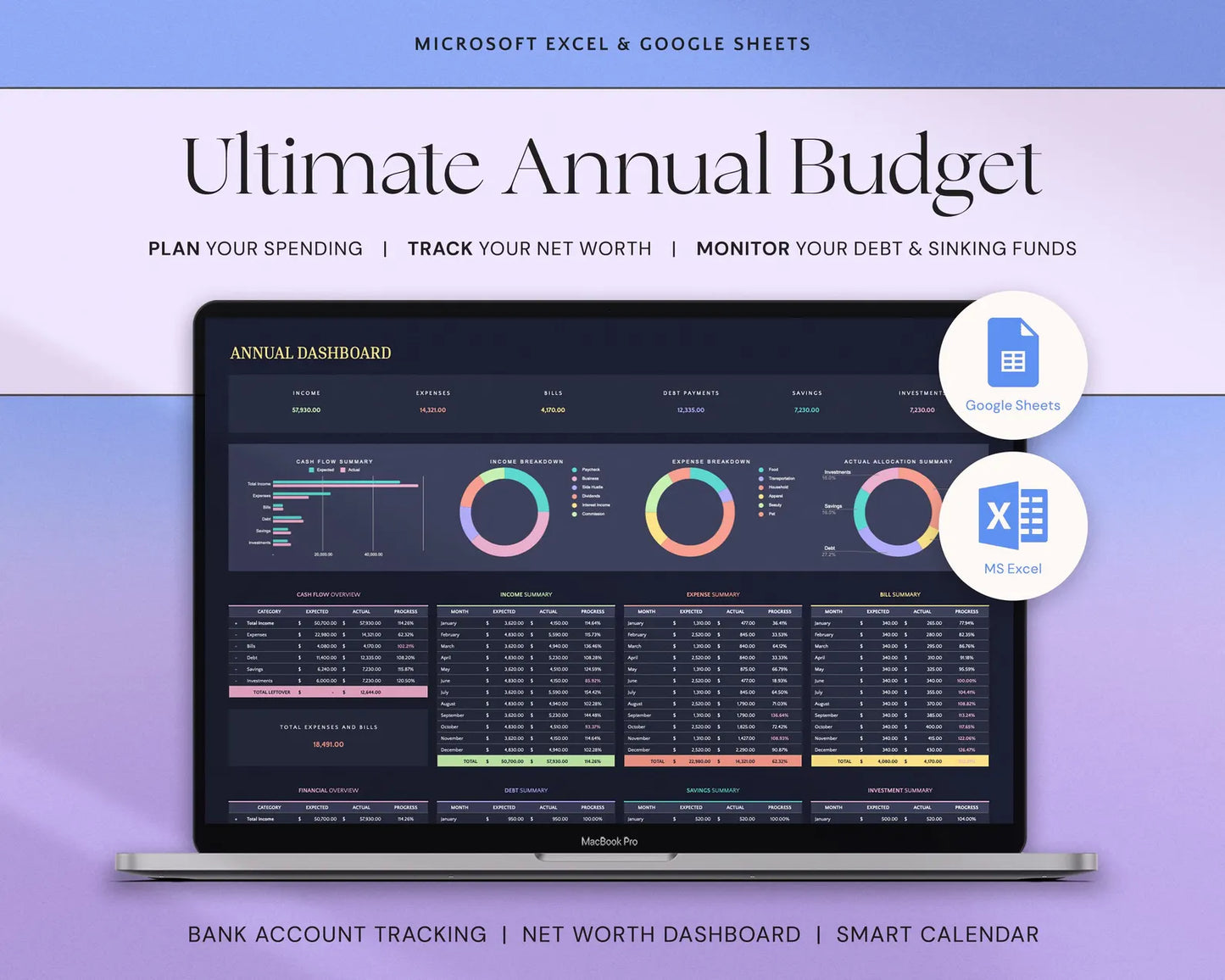 My Monthly Budget Spreadsheet